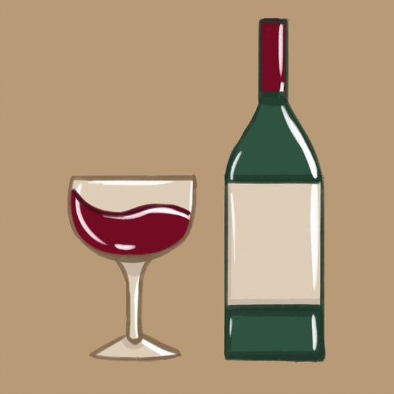 Wine art graphic via Allison Christensen for use by 360 Magazine
