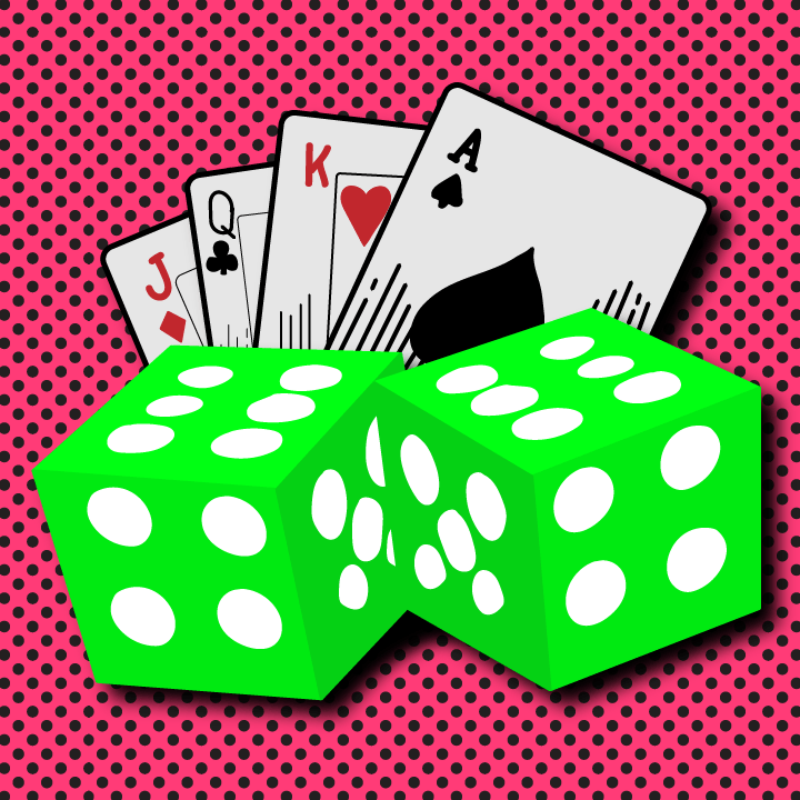 Cards and Dice illustration by Heather Skovlund for 360 Magazine