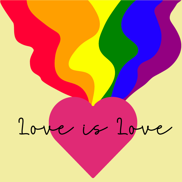 Love is Love illustration by Heather Skovlund for use by 360 Magazine