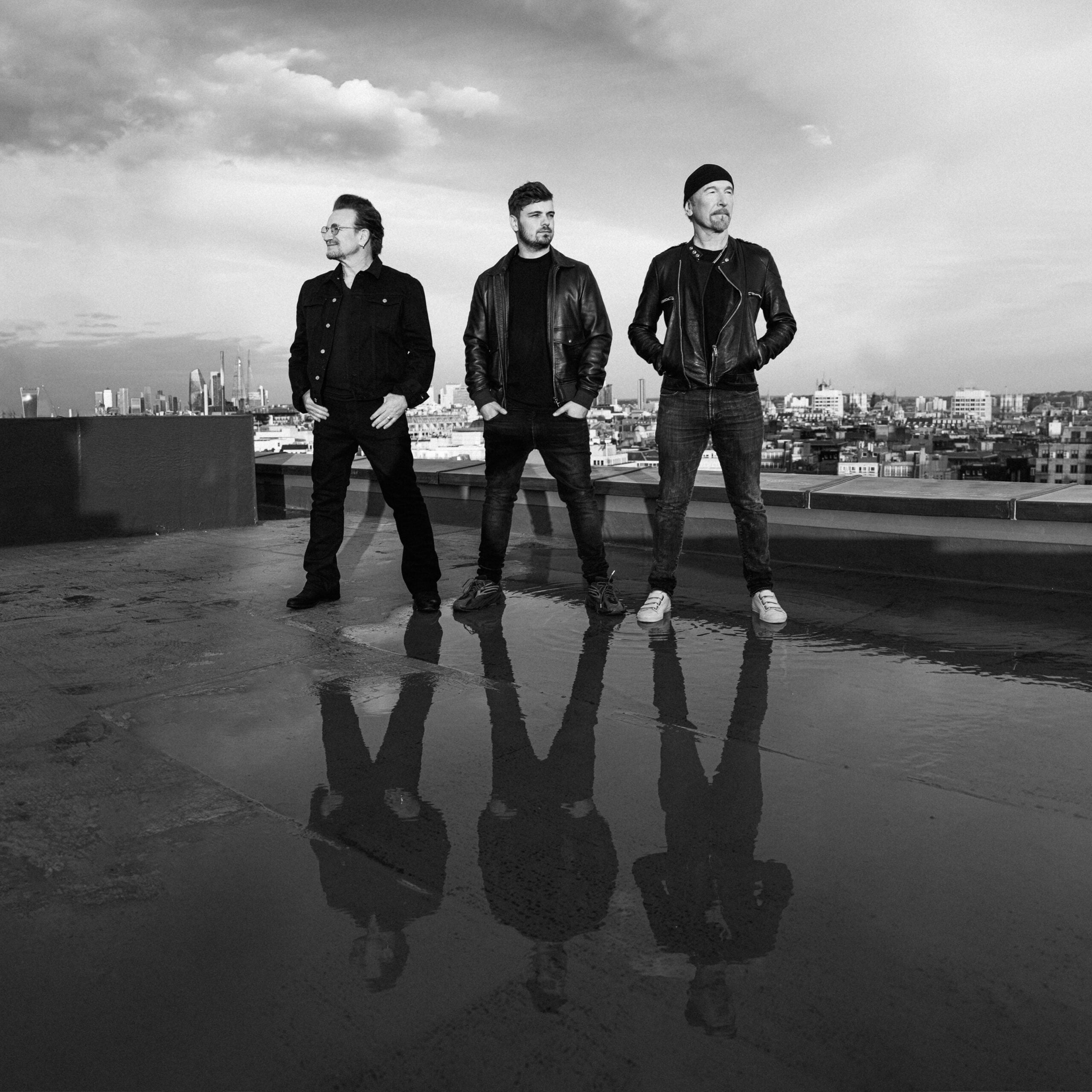 Martin Garrix, Bono, The Edge via Louis Van Barr for Sony Music for use by 360 Magazine