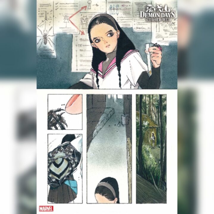 Peach Momoko's Demon Days: Cursed Web illustration by Peach Momoko from Anthony Blackwood at Marvel Entertainment for use by 360 Magazine