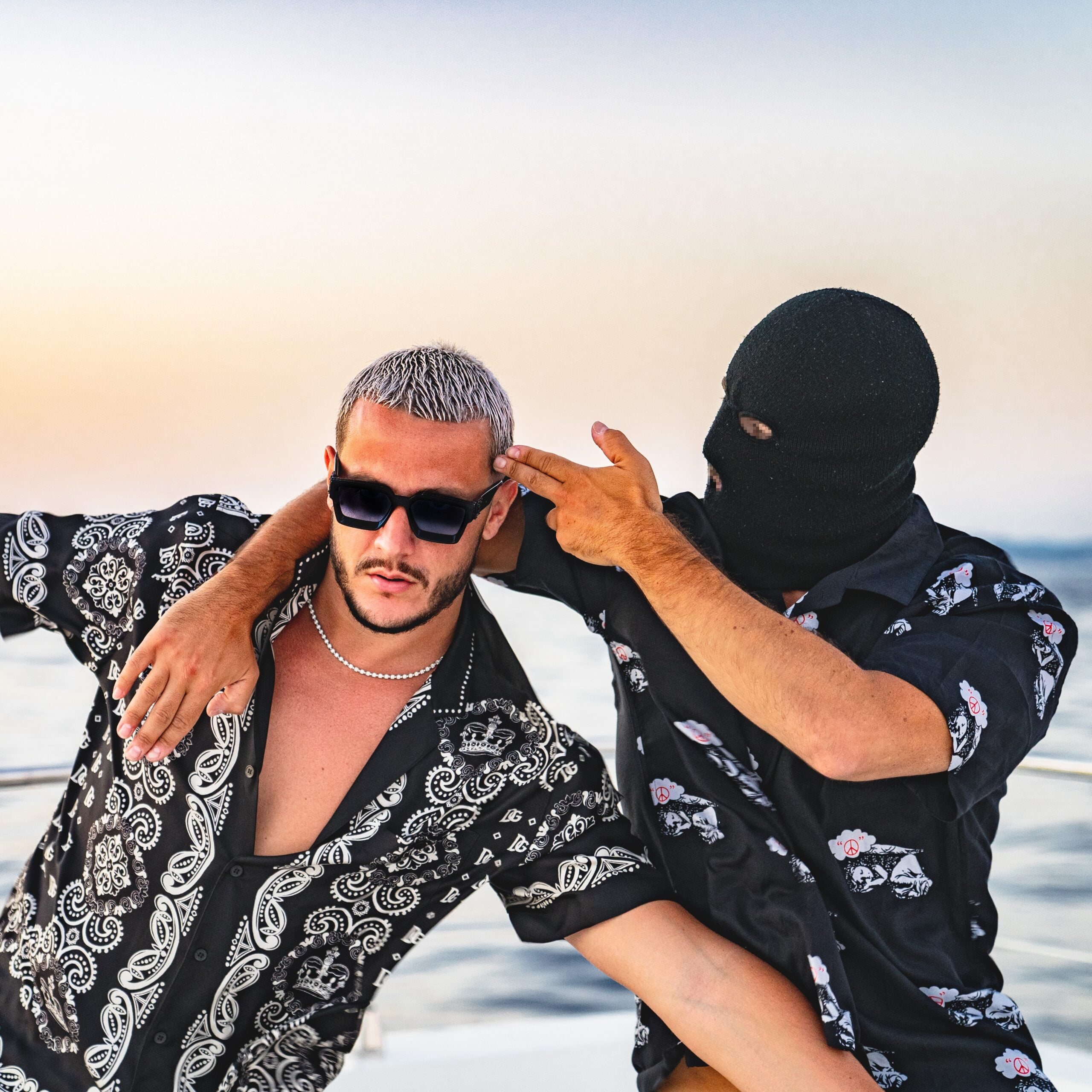 DJ Snake and Malaa via Guess Agency for use by 360 Magazine