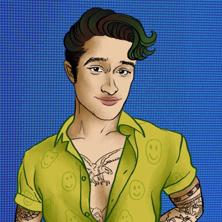 Tyler Posey Illustration by Alex Bogdan for use by 360 Magazine