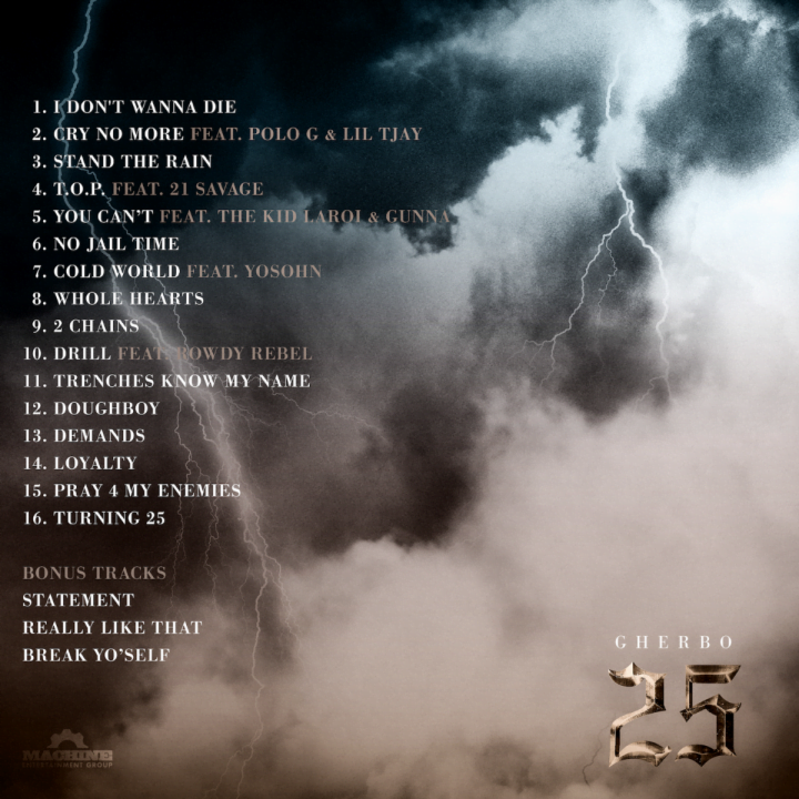 G HERBO 25 track list art from The Purple Agency for use by 360 magazine