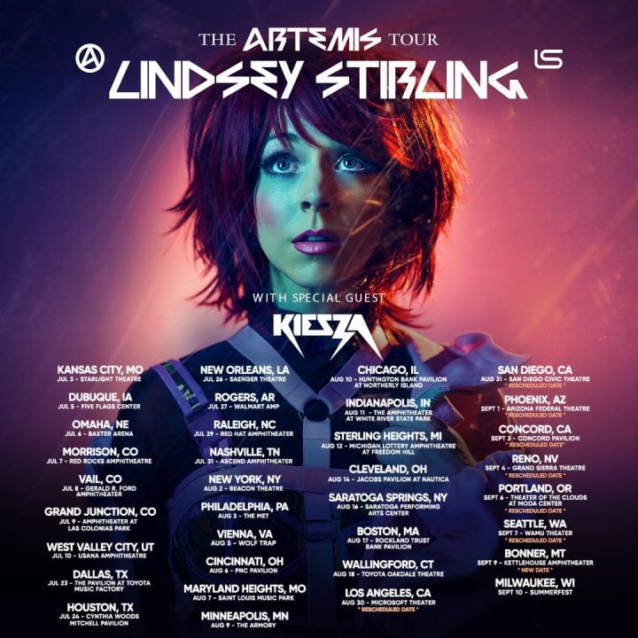 Lindsey Stirling Tour Dates from Bari Lieberman for use by 360 Magazine