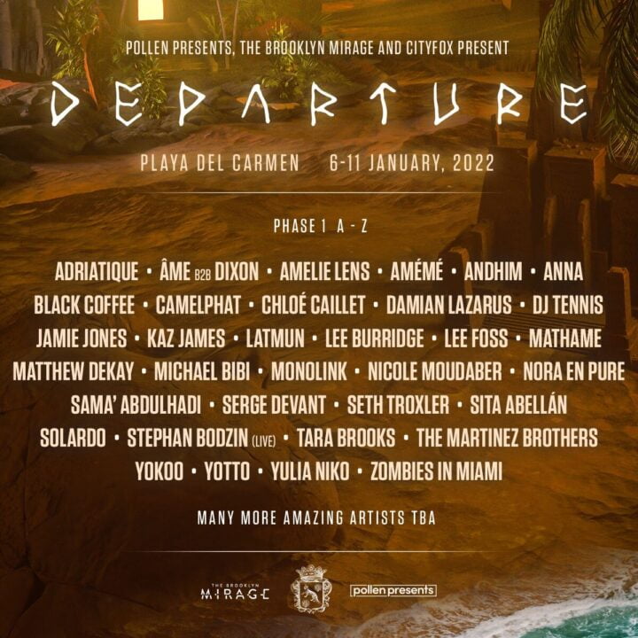 Departure-Lineup from Jelani Wright, Infamous PR, for use by 360 Magazine