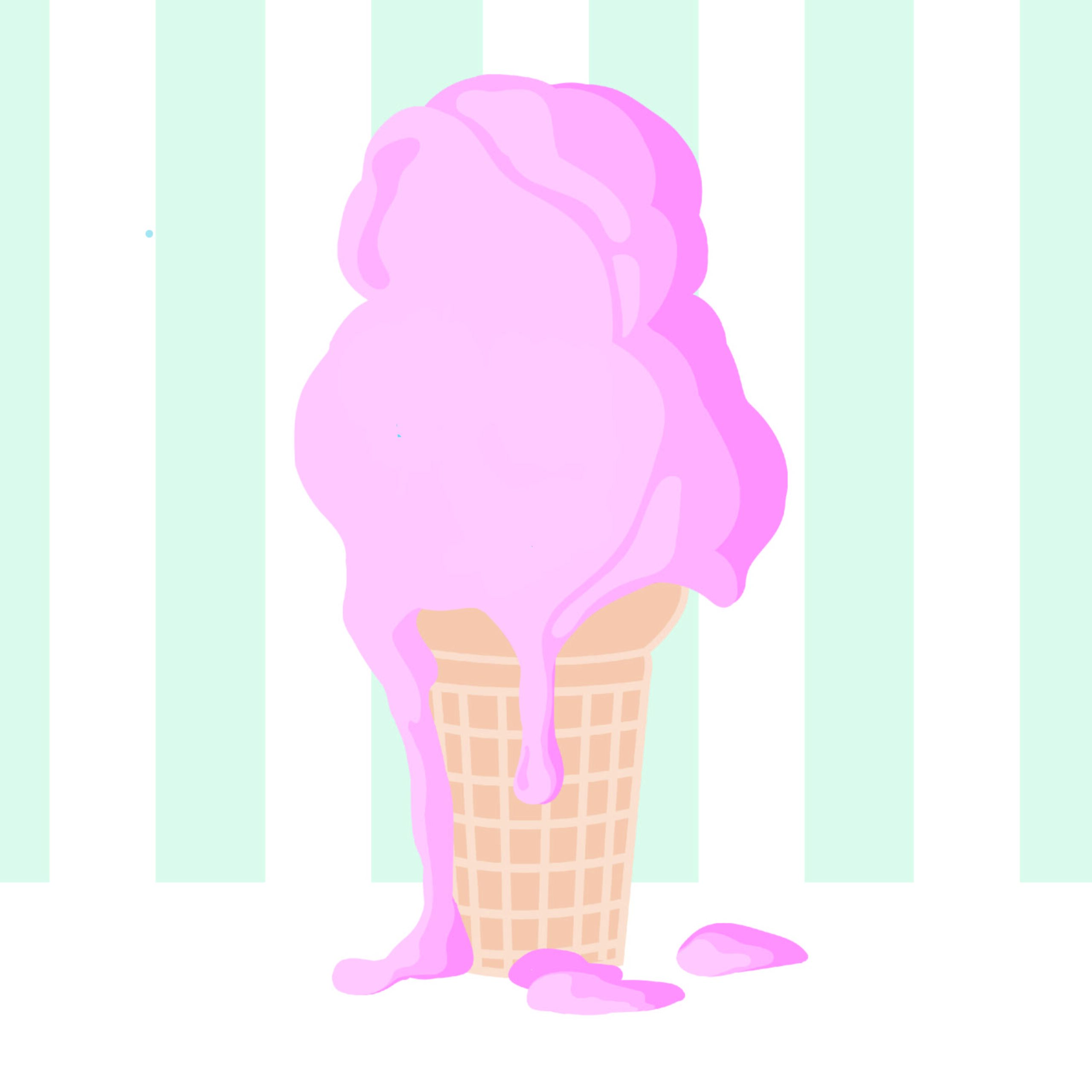 Strawberry icecream graphic via 360 magazine