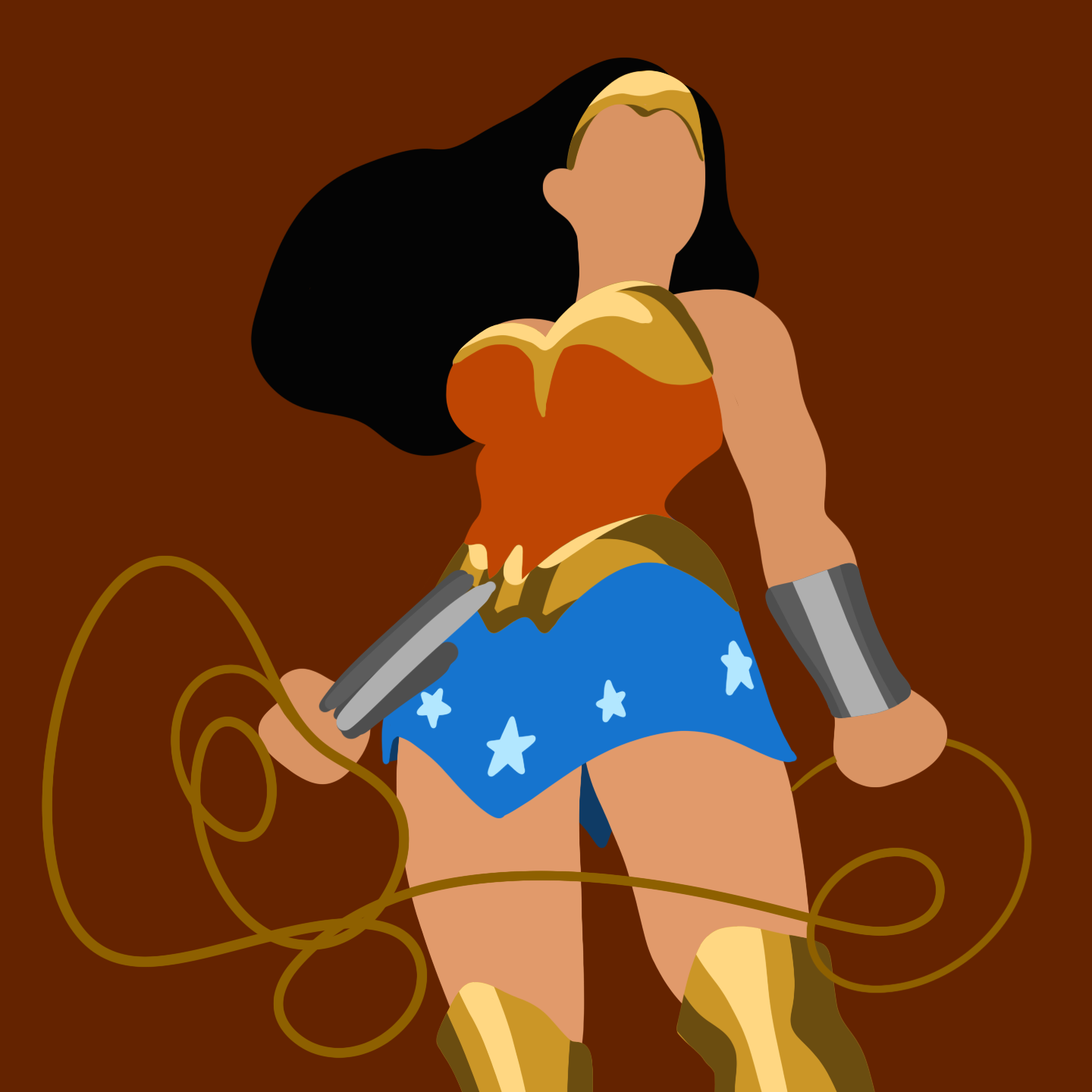 Cartoon Wonder Woman PNG image