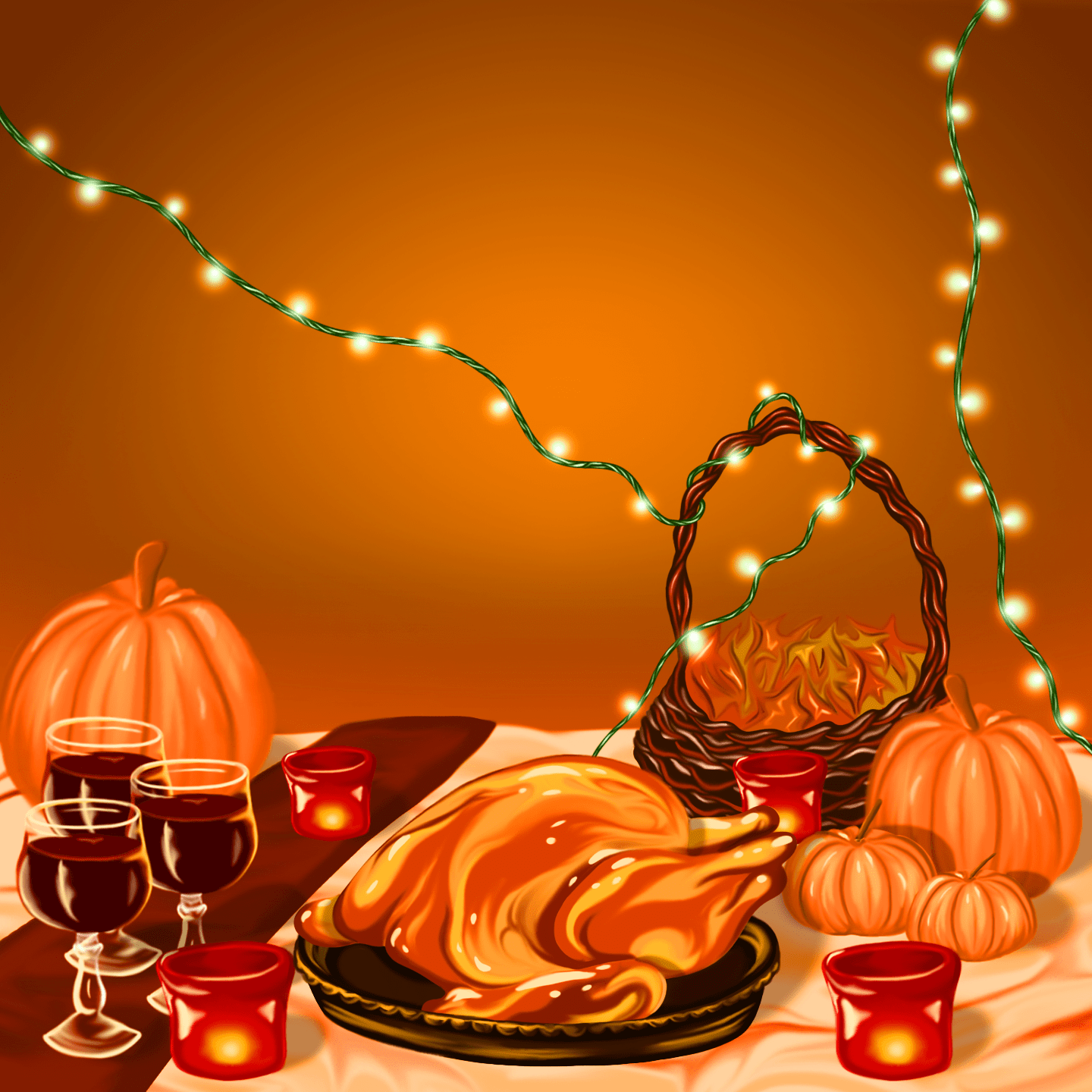 thanksgiving illustration by Reb Czukoski for use by 360 Magazine