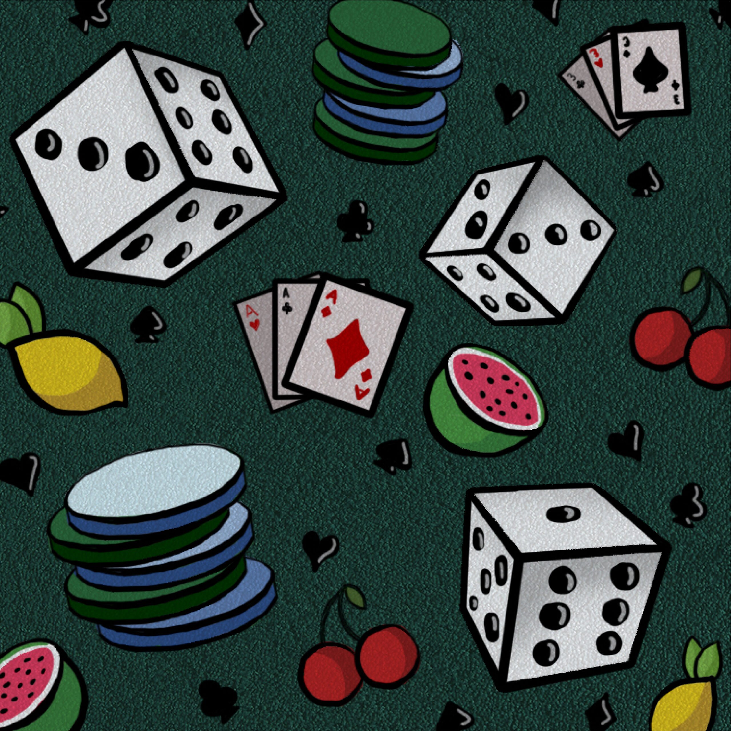 Casino Illustration by Alex Bogdan for use by 360 Magazine
