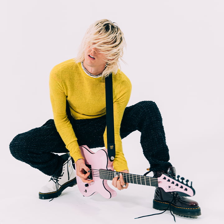 Machine Gun Kelly Guitar by Sam Cahill for use by 360 Magazine