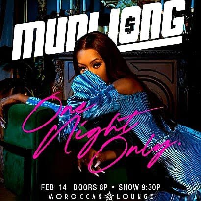 Muni Long 'One Night Only' performance poster art via Austin Thach for use by 360 MAGAZINE