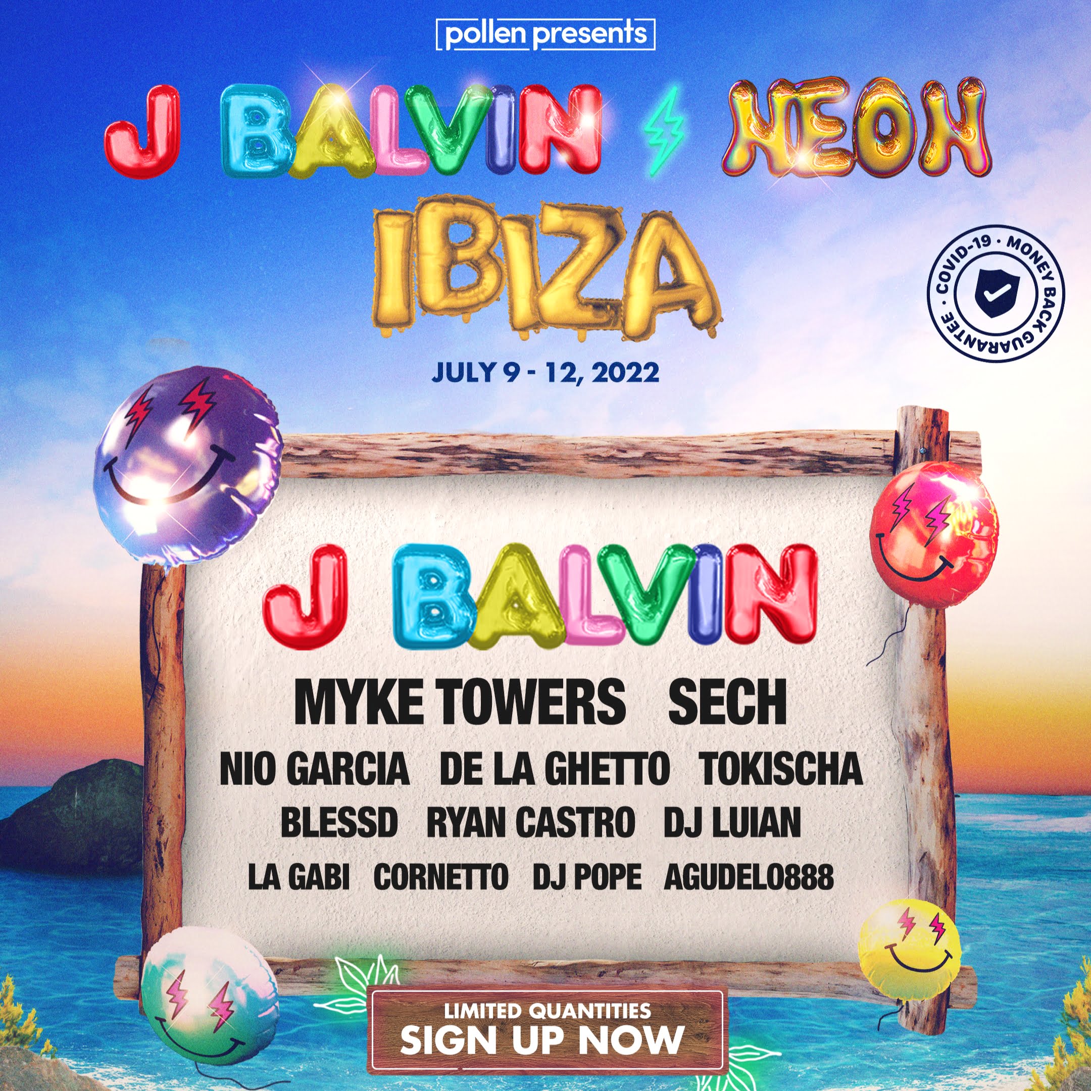 J Balvin Ibiza Lineup via Infamous PR for use by 360 Magazine