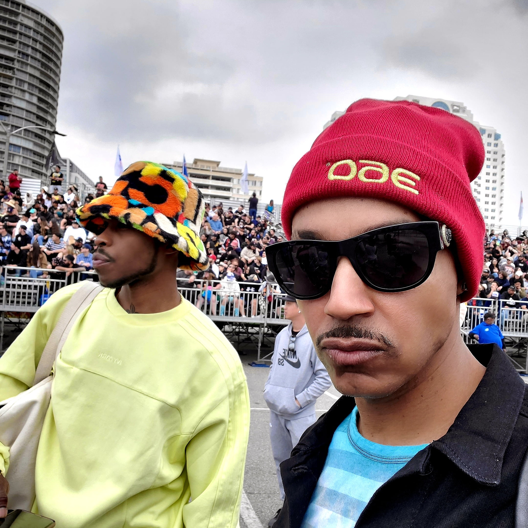 Armon Hayes and Vaughn Lowery of 360 MAGAZINE attend Formula 1 DRIFT in Long Beach, CALIFORNIA