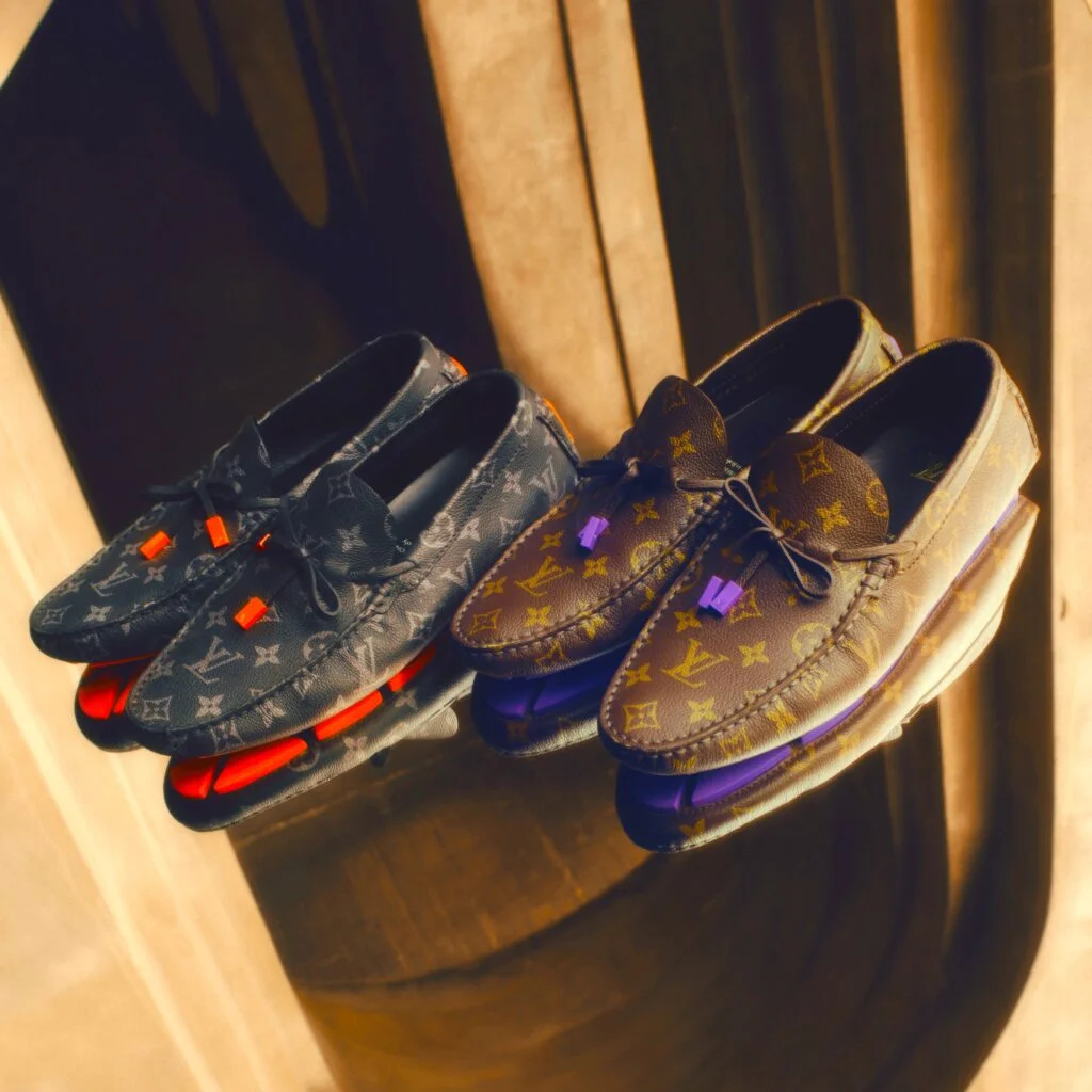 Louis Vuitton Driver moccasin product image via Sarah Parker (Gnazzo group) for use by 360 MAGAZINE