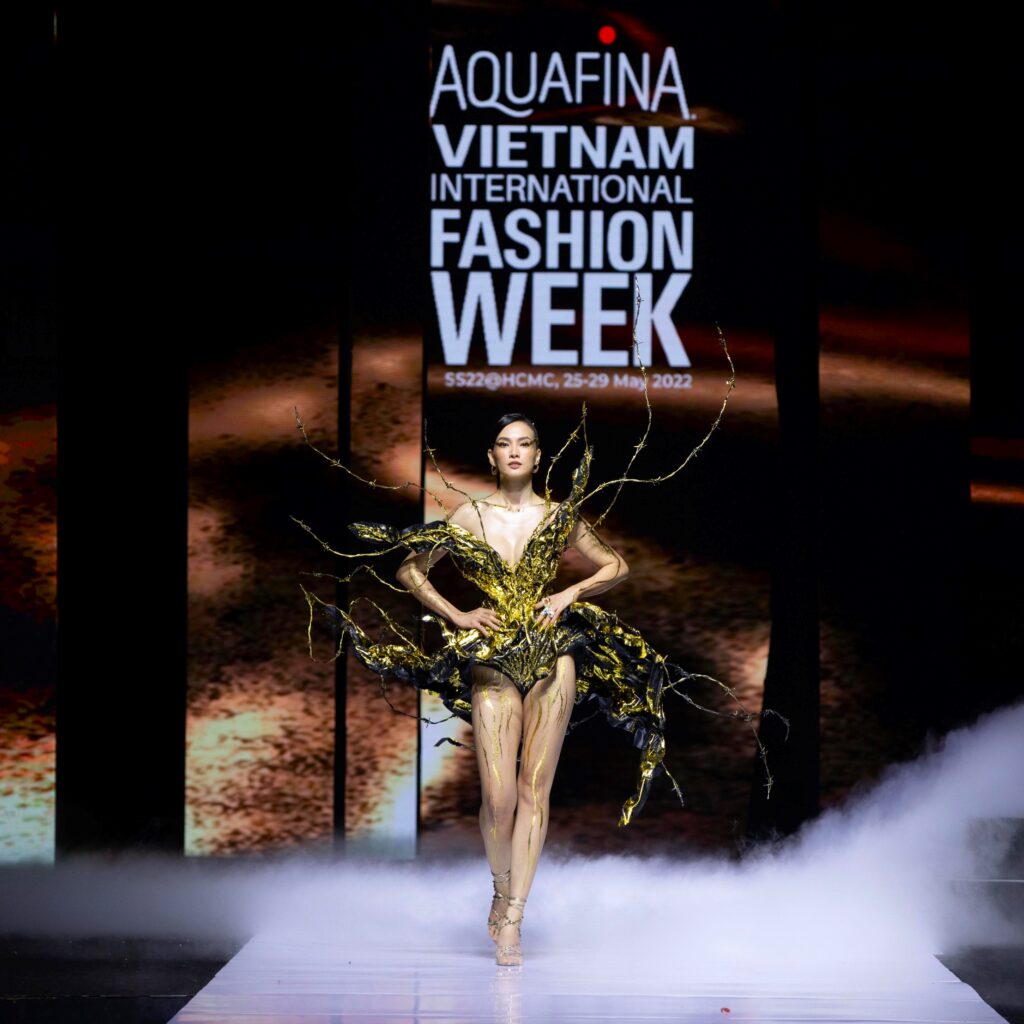 Aquafina Vietnam International Fashion Week 2022 runway image via Aquafina Vietnam International Fashion Week for use by 360 MAGAZINE