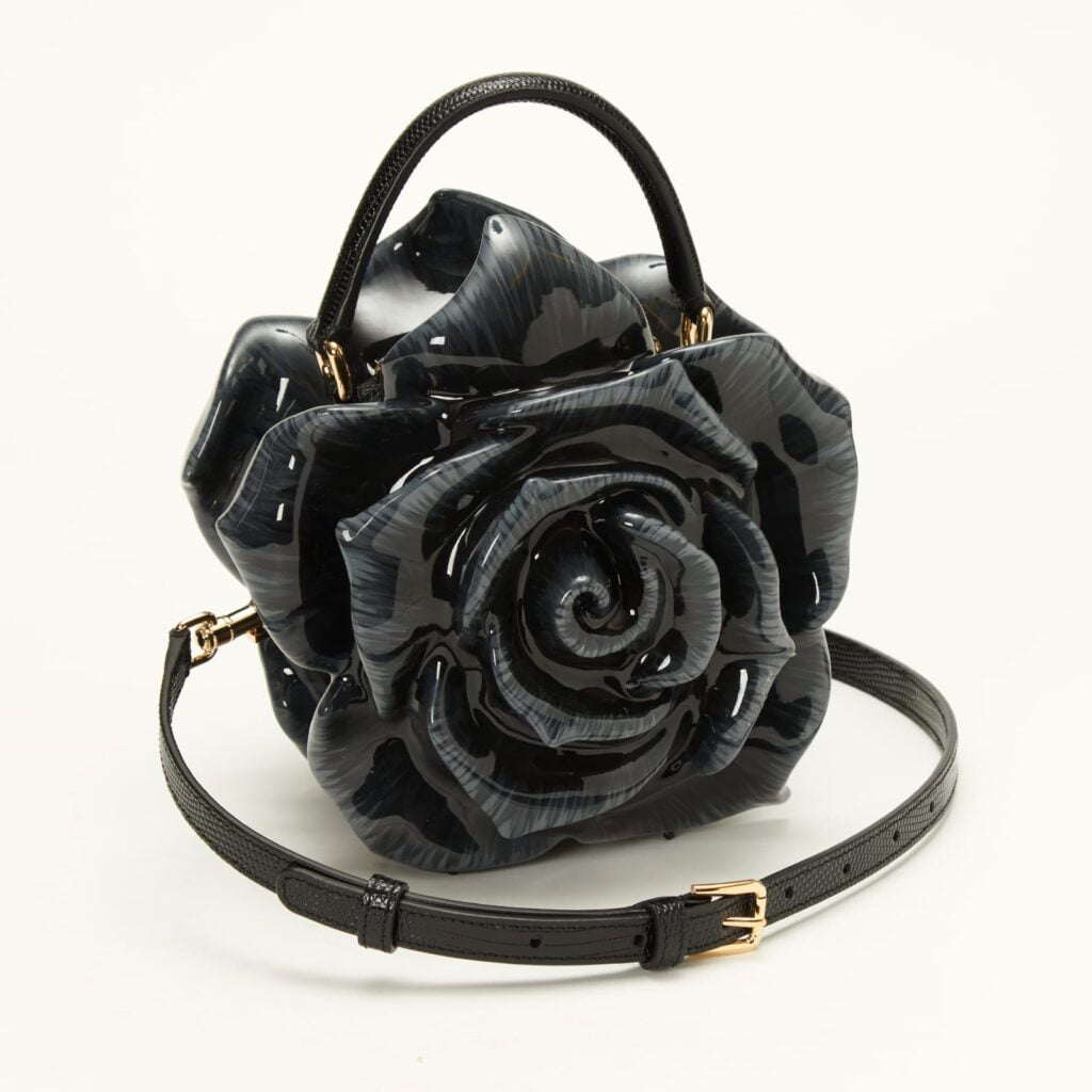 Dolce&Gabbana flower bag via DG for use by 360 MAGAZINE