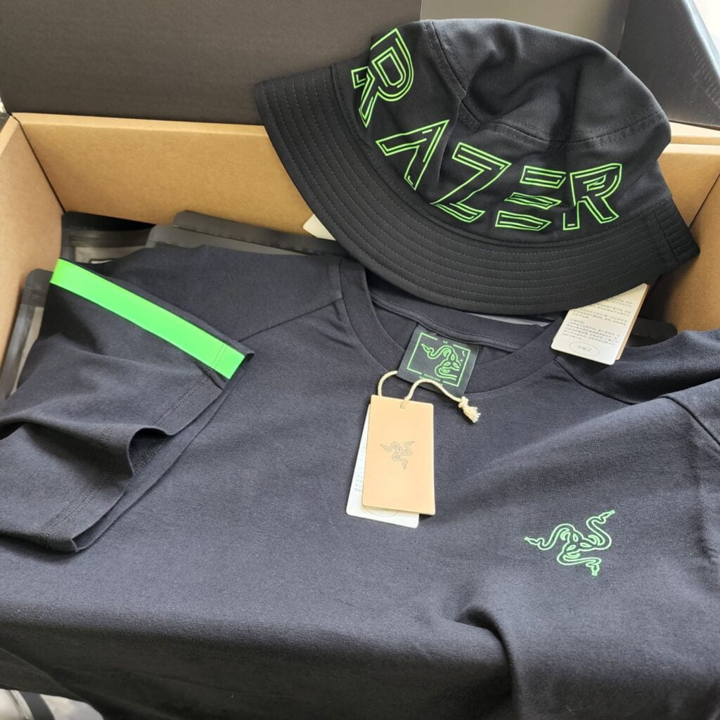 Razer Genesis collection hat and matching shirt via Vaughn Lowery for use by 360 Magazine