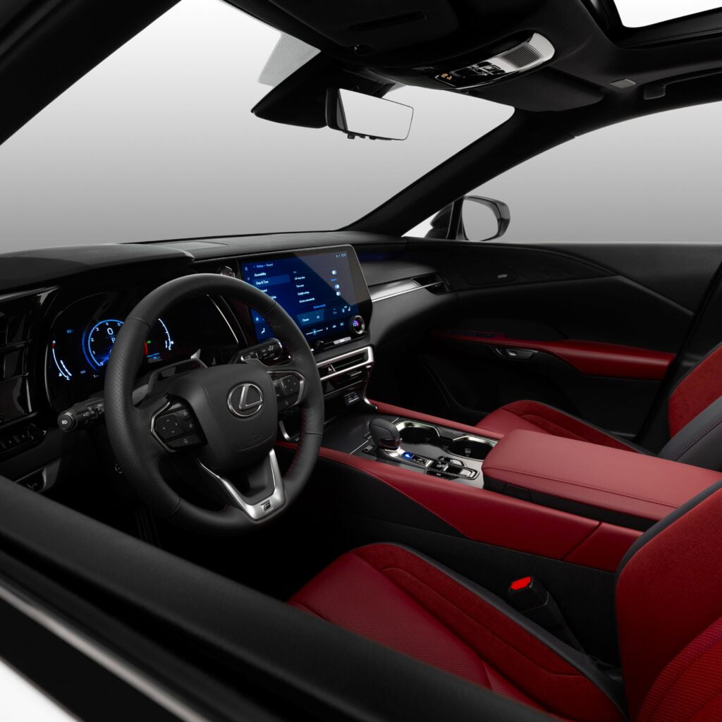 Interior of the 2023 Lexus RX via Lexus for use by 360 MAGAZINE