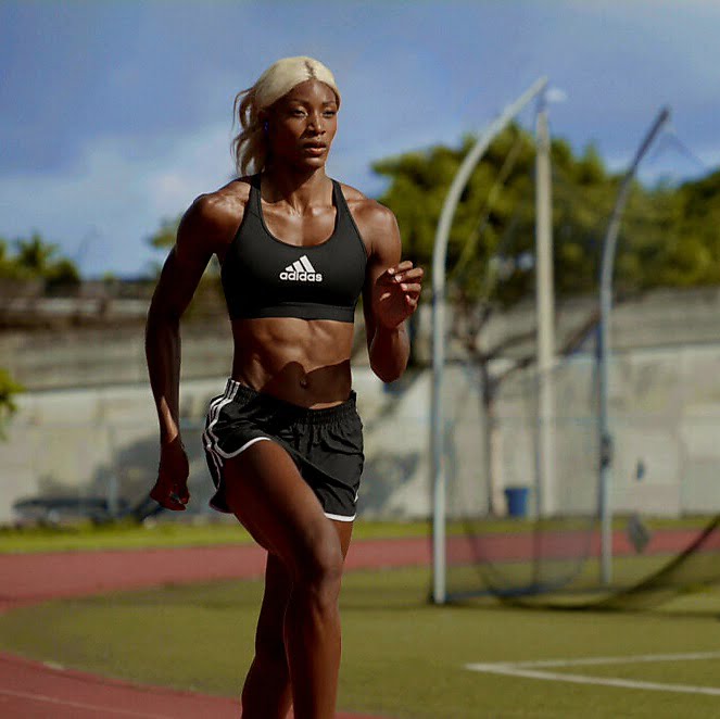 Olympic 400m champion Shaunae Miller-Uibo for adidas via 360 MAGAZINE