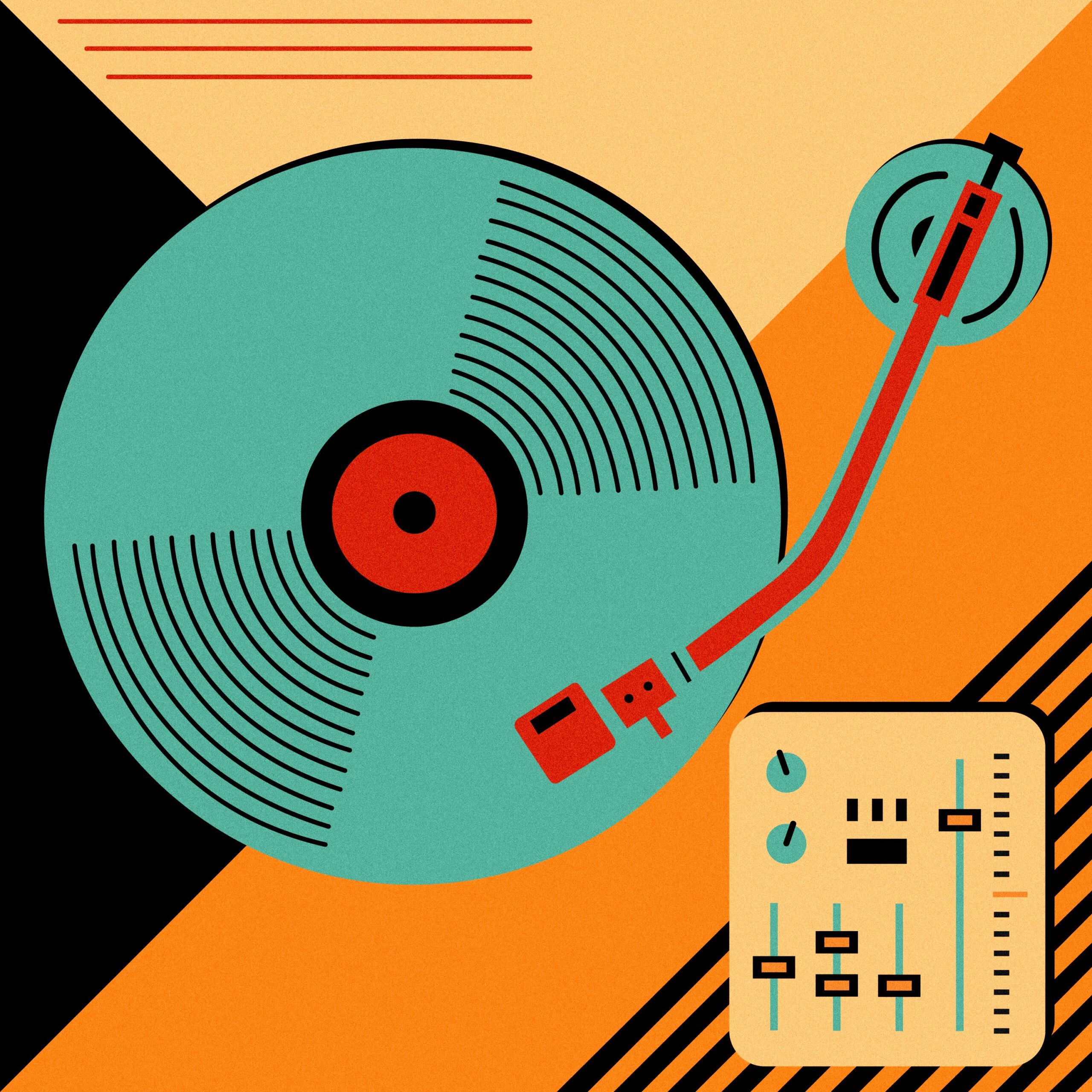 Record Player Music Illustration via 360 Magazine
