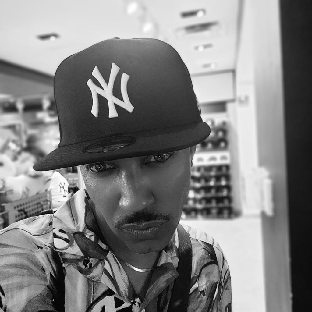 Vaughn Lowery in the Bronx at Yankee Stadium shop via 360 MAGAZINE