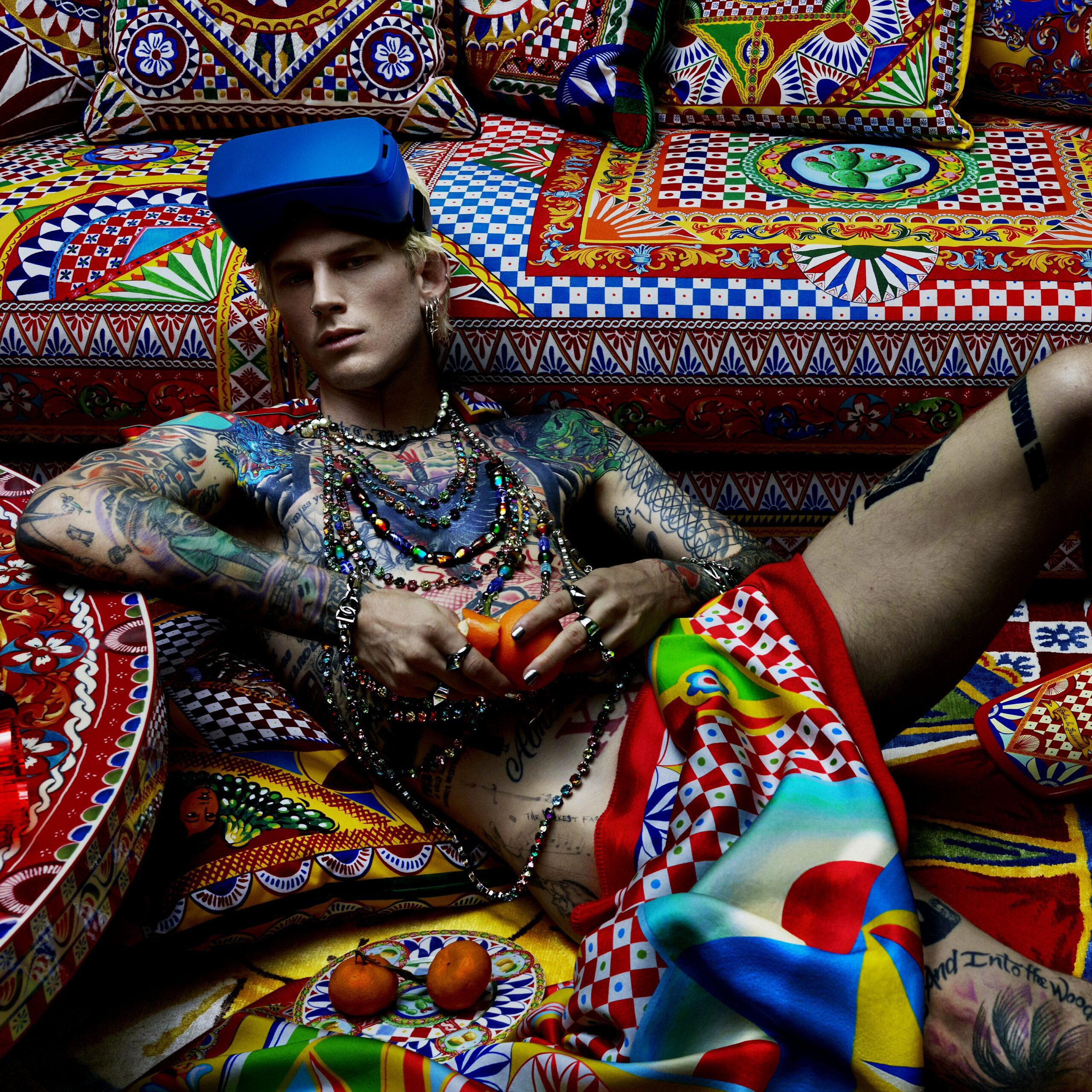 Machine Gun Kelly stars in Dolce&Gabbana casa home goods campaign via 360 MAGAZINE
