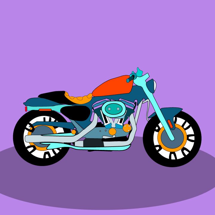 Harley Davdison Motorcyle Illustration Via 360 Magazine