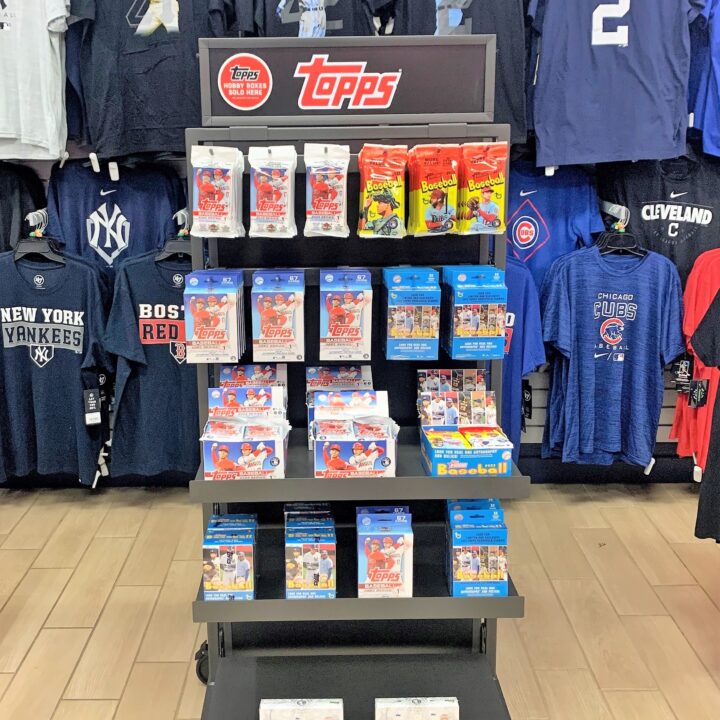 Topps Trading Cards In Lids Retail Store via Berk Communications for use by 360 MAGAZINE