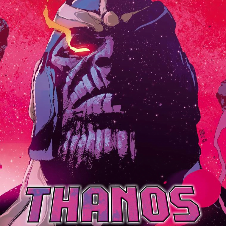 THANOS: DEATH NOTES cover art via ANDREA SORRENTINO for use by 360 MAGAZINE
