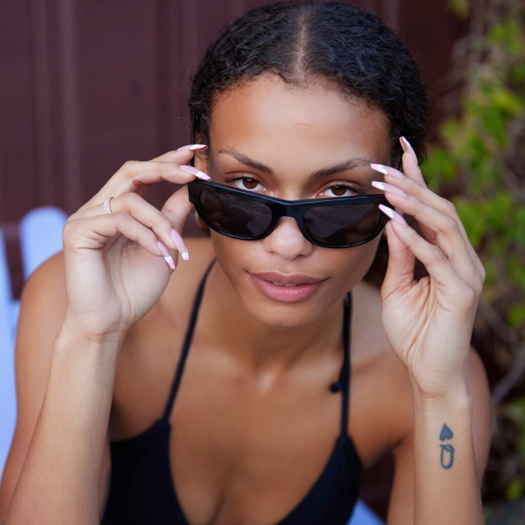 Top Model Ikue Newson stays bikini and swimwear ready inside 360 MAGAZINE