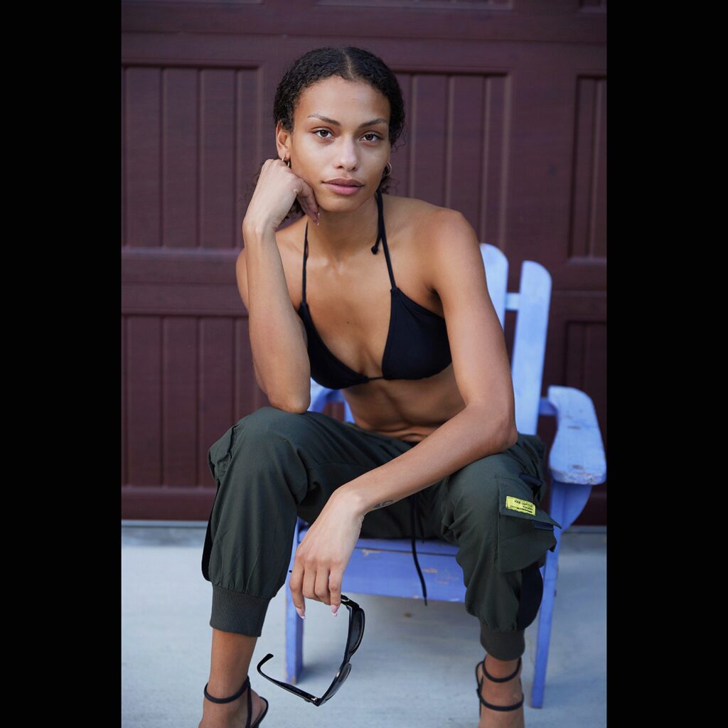 Top Model Ikue Newson stays bikini and swimwear ready inside 360 MAGAZINE