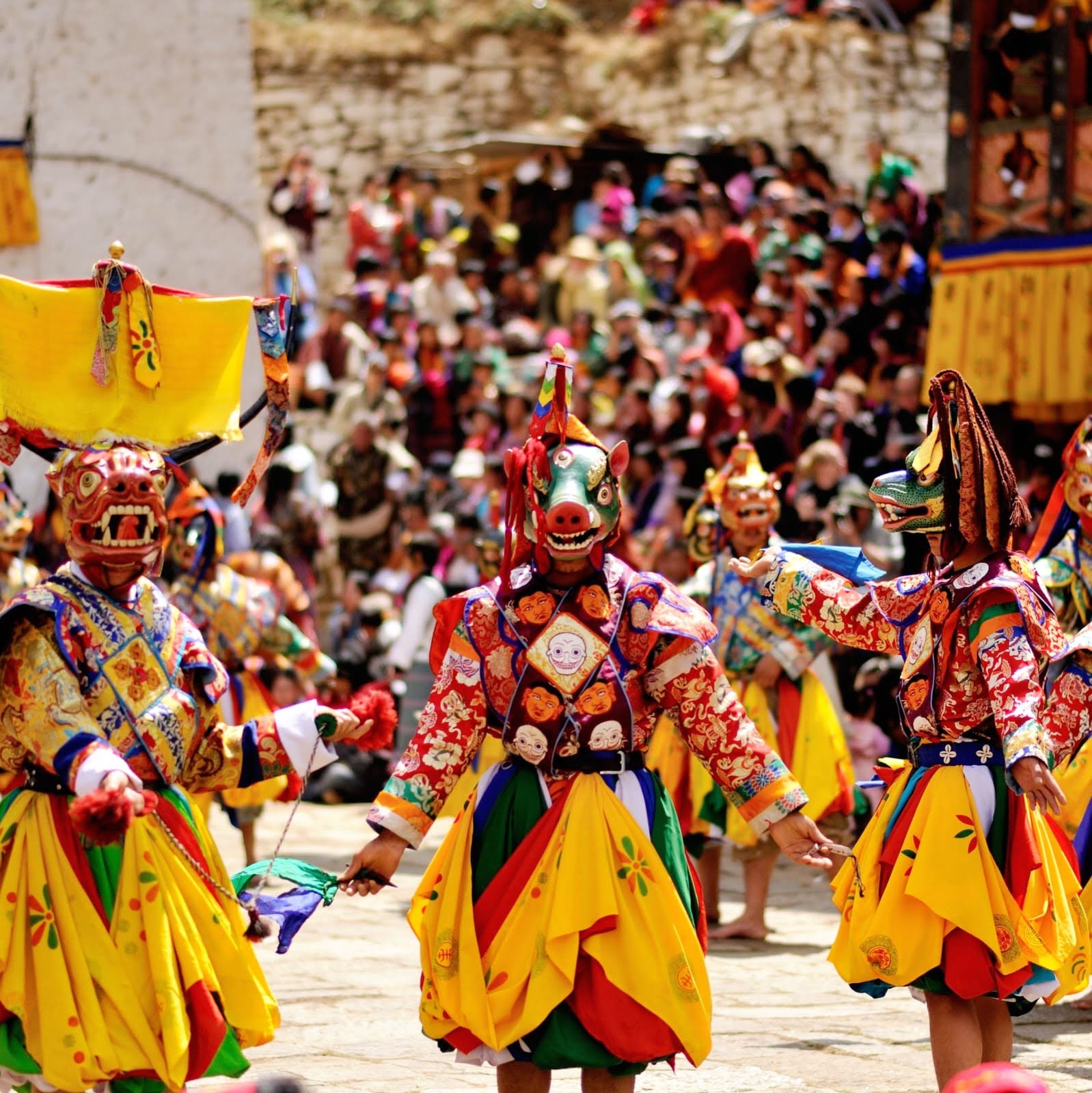 Bhutan’s Costumed Dancers Perform Traditional Dances via 360 MAGAZINE