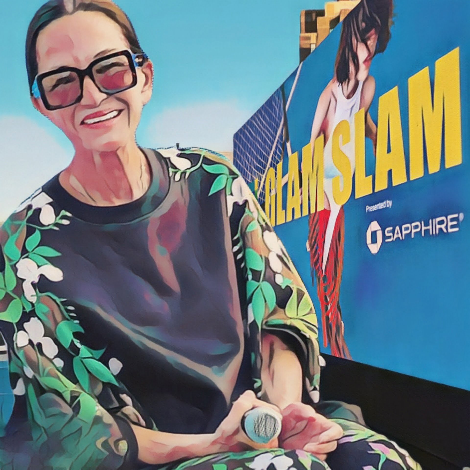 Cynthia Rowley speaks to IMG and guests at GLAM SLAM during NYFW via 360 MAGAZINE