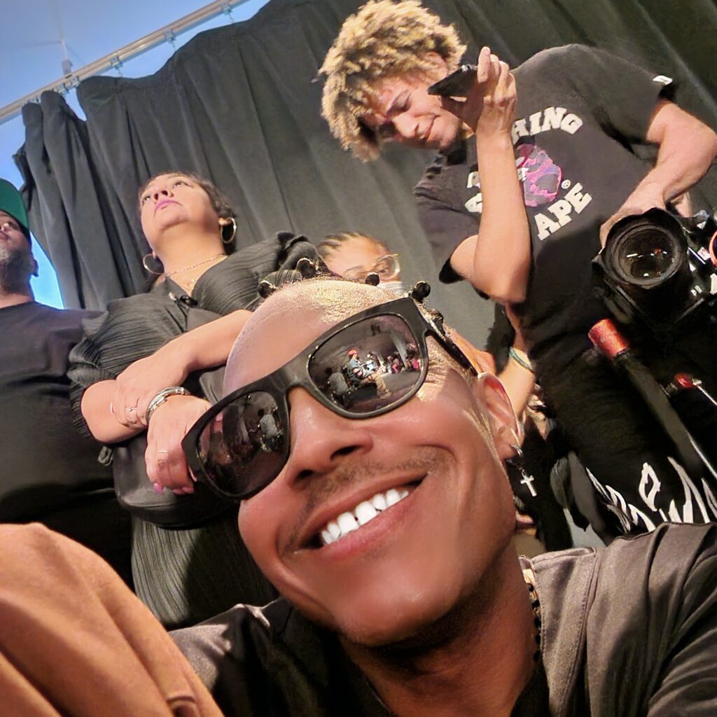 President of 360 MAGAZINE, Vaughn Lowery attends Claire Sulmers' Fashion Bomb Daily runway show during NYFW