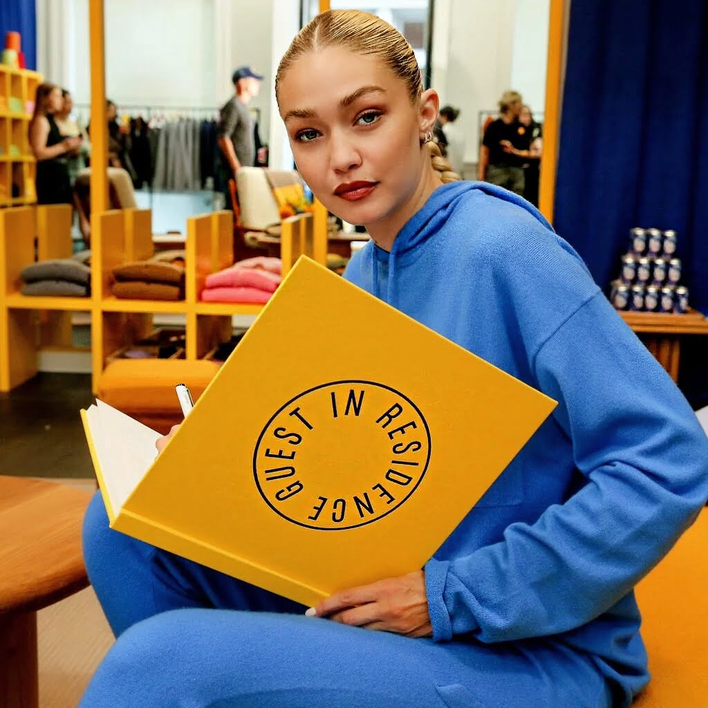 Gigi Hadid hosts pop-up at Guest In Residence inside 360 MAGAZINE