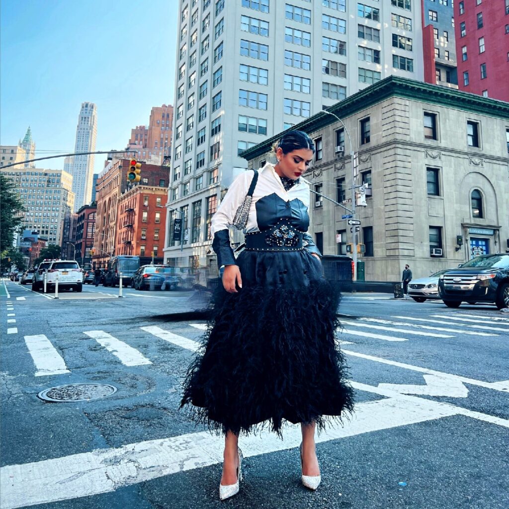Rini Jain, South Asian Content Creator and American Influencer Award Nominee, attends New York Fashion Week, culminating with an exclusive by 360 MAGAZINE.