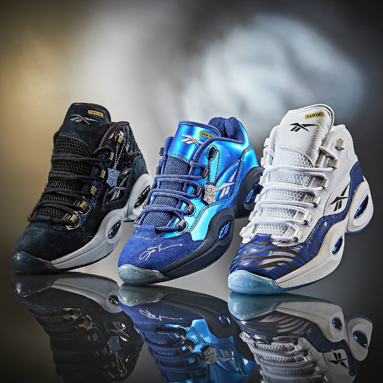 Reebok, Panini, Allen Iverson’s basketball shoe collaboration via 360 MAGAZINE.