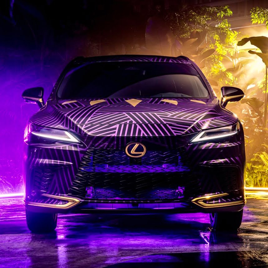 Black Panther inspired LEXUS RX 500h by adidas S.E.E.D via 360 MAGAZINE.