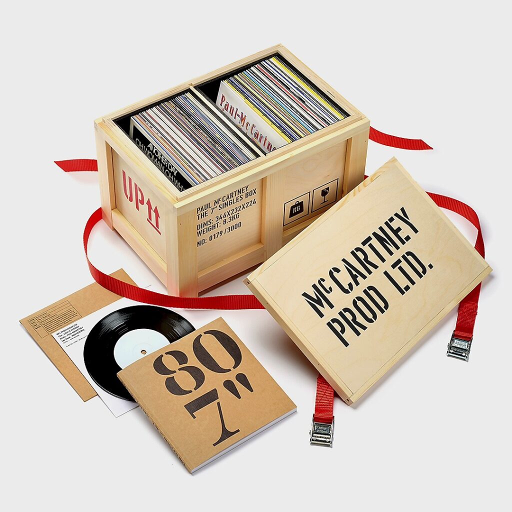 Paul McCartney the 7" singles box set via 360 MAGAZINE.