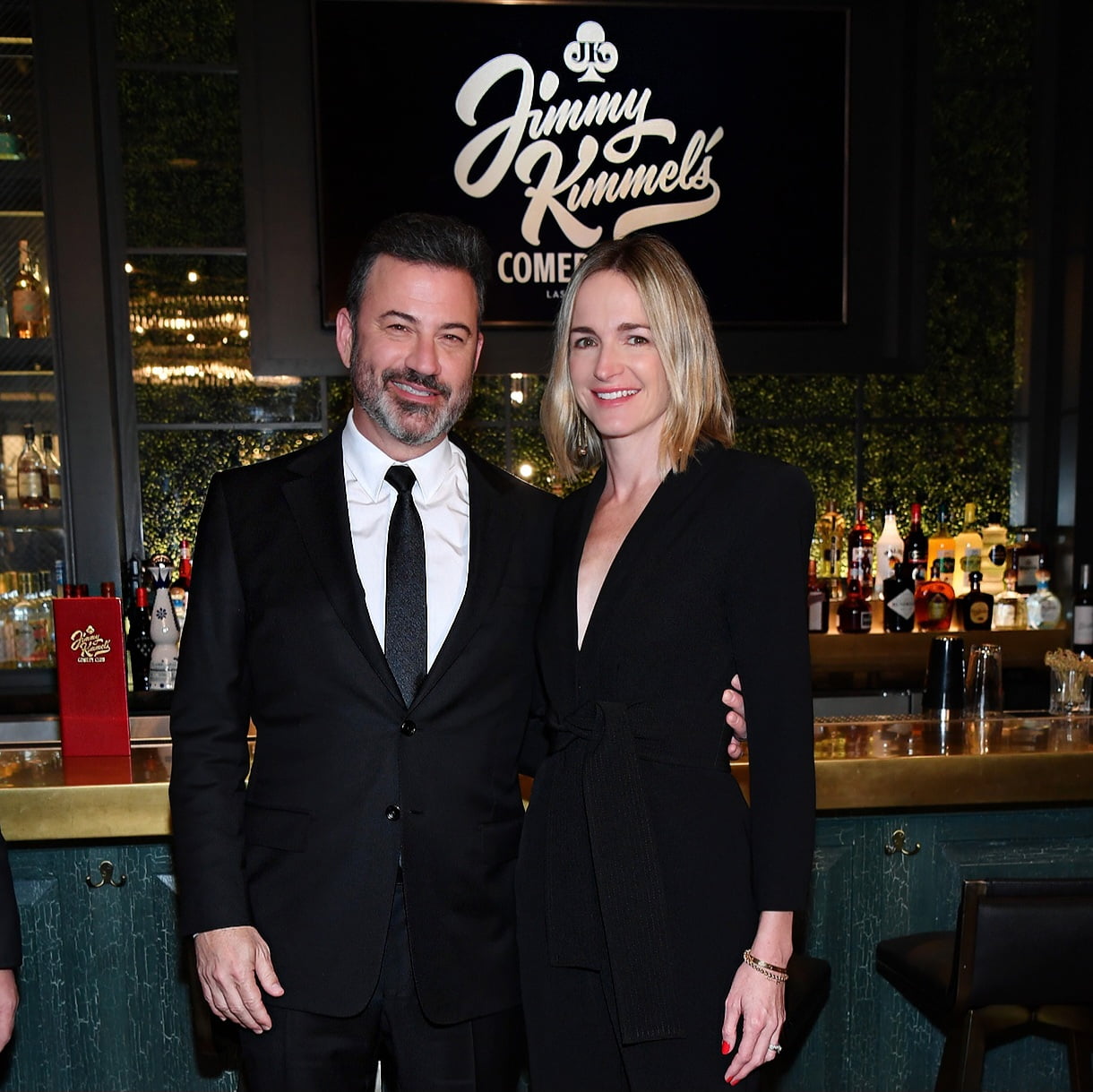 Jimmy Kimmel and wife Molly McNearney inside Jimmy Kimmel’s Comedy Club in Vegas via 360 MAGAZINE.