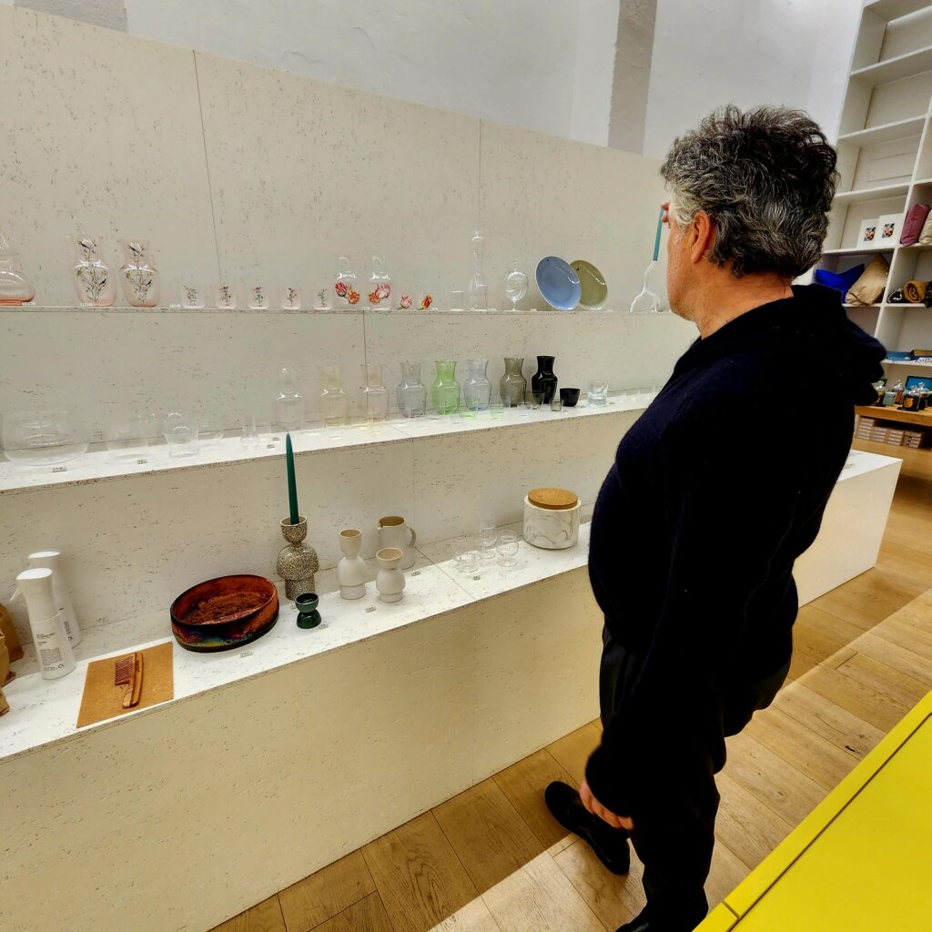 Andrea Murkudis, renowned German retailer, at his showroom in Berlin via 360 MAGAZINE.