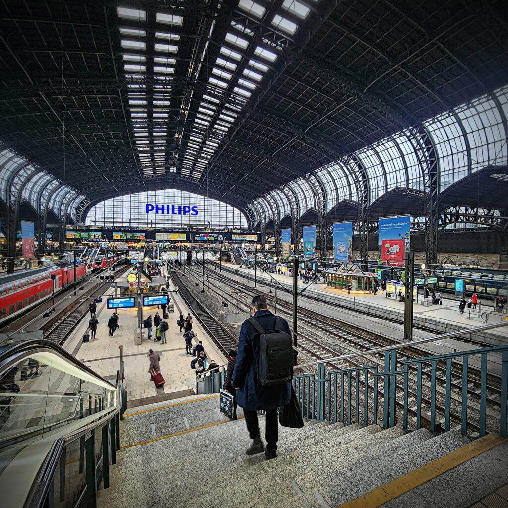 Train station in Hamburg via 360 MAGAZINE.