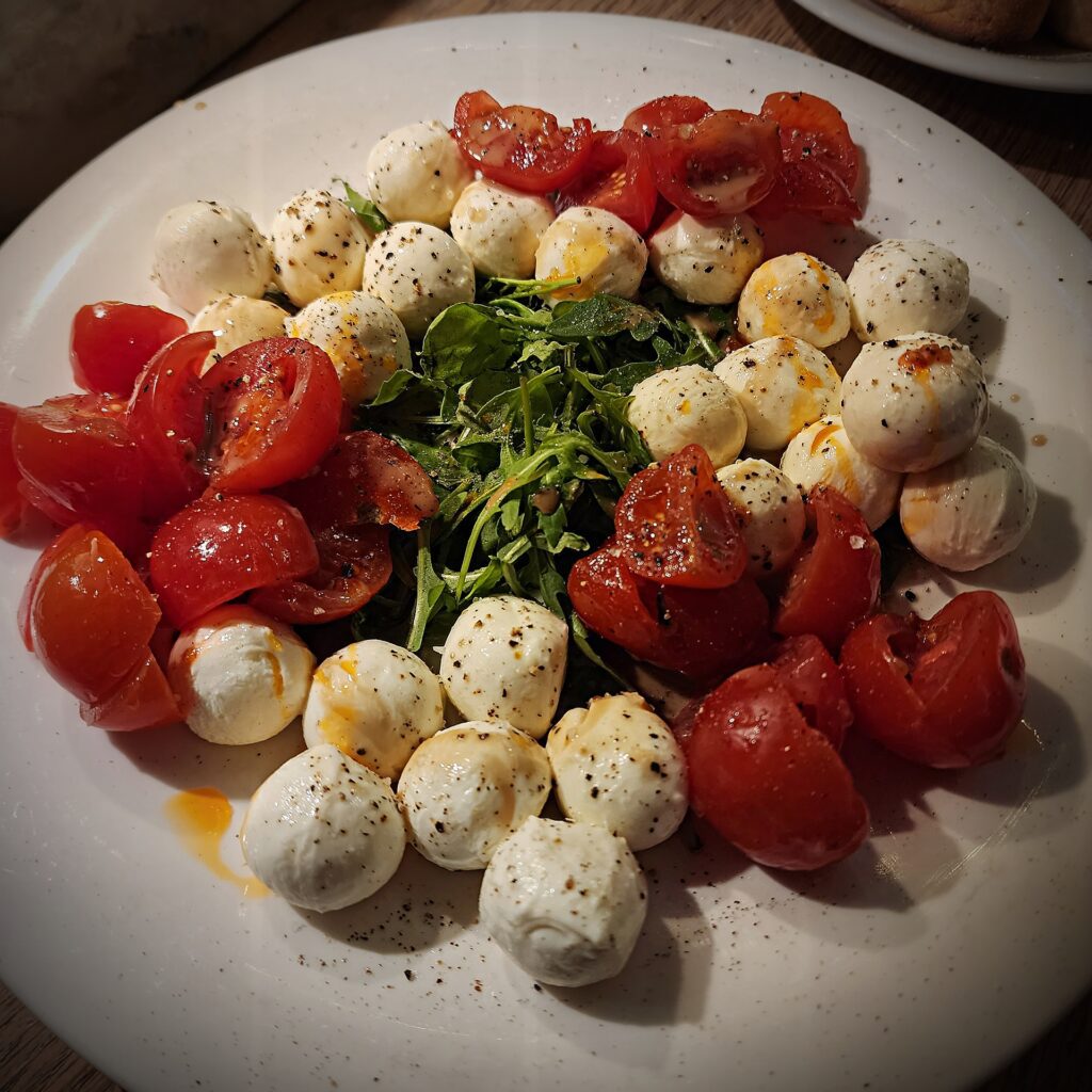 Cherry tomato salad at Leipzig Italian restaurant via 360 MAGAZINE.