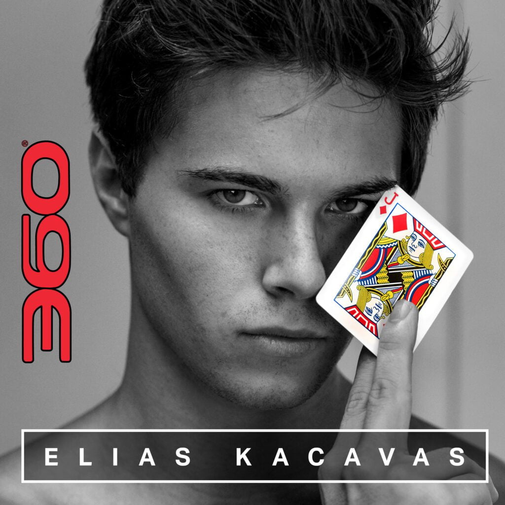 Actor/model Elias Kacavas from Euphoria, Pretty Little Liars, Big Fat Greek Wedding on the cover of 360 MAGAZINE. 