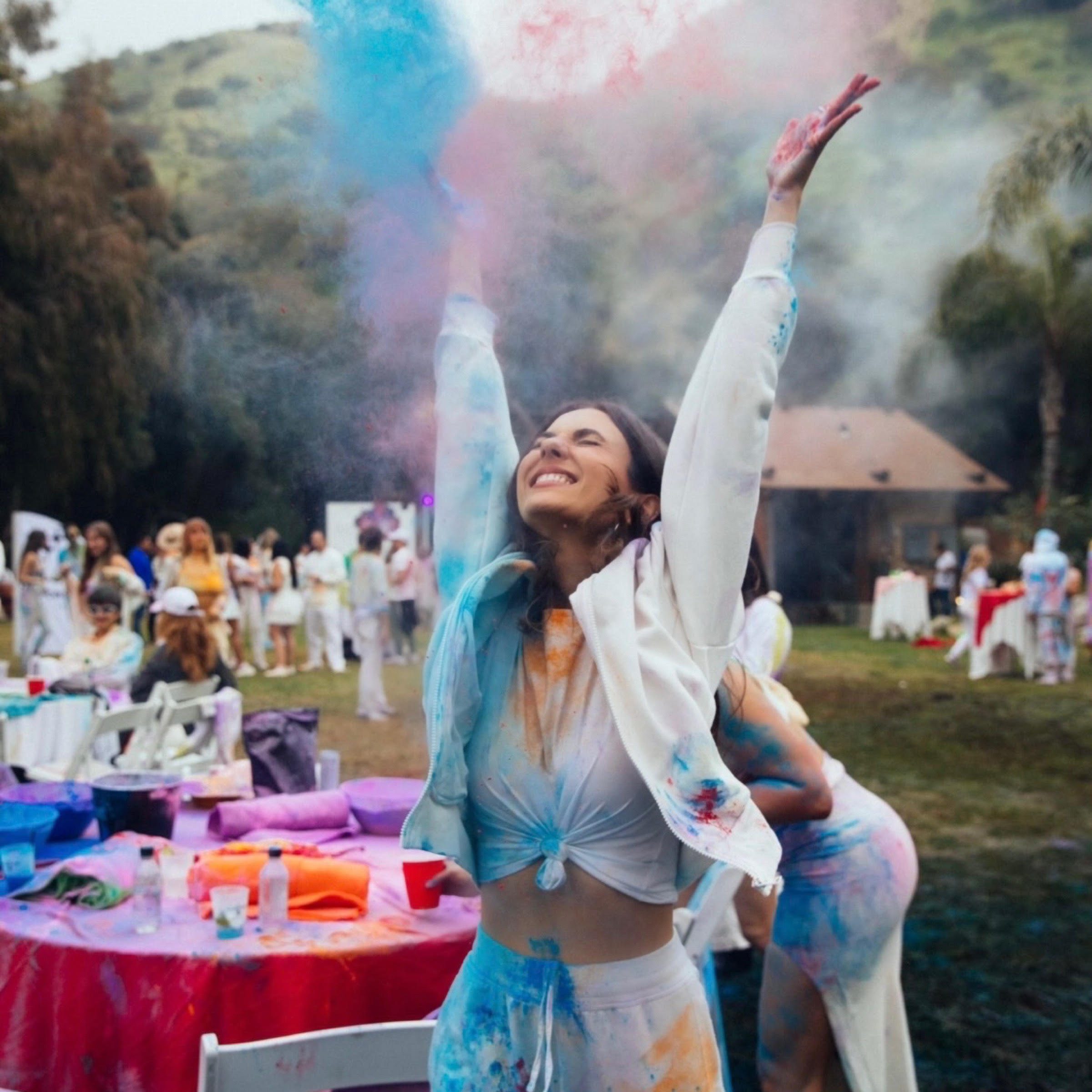 Victoria Justice attends Artha Holi Festival "Throwing of The Color" via 360 Magazine.