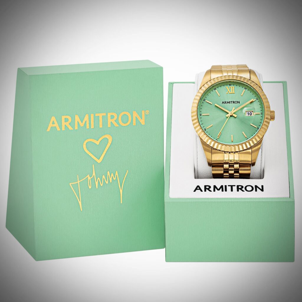 Celebrity Hollywood fashion stylist Johnny Wujek collaboration with Armitron watches via 360 MAGAZINE.