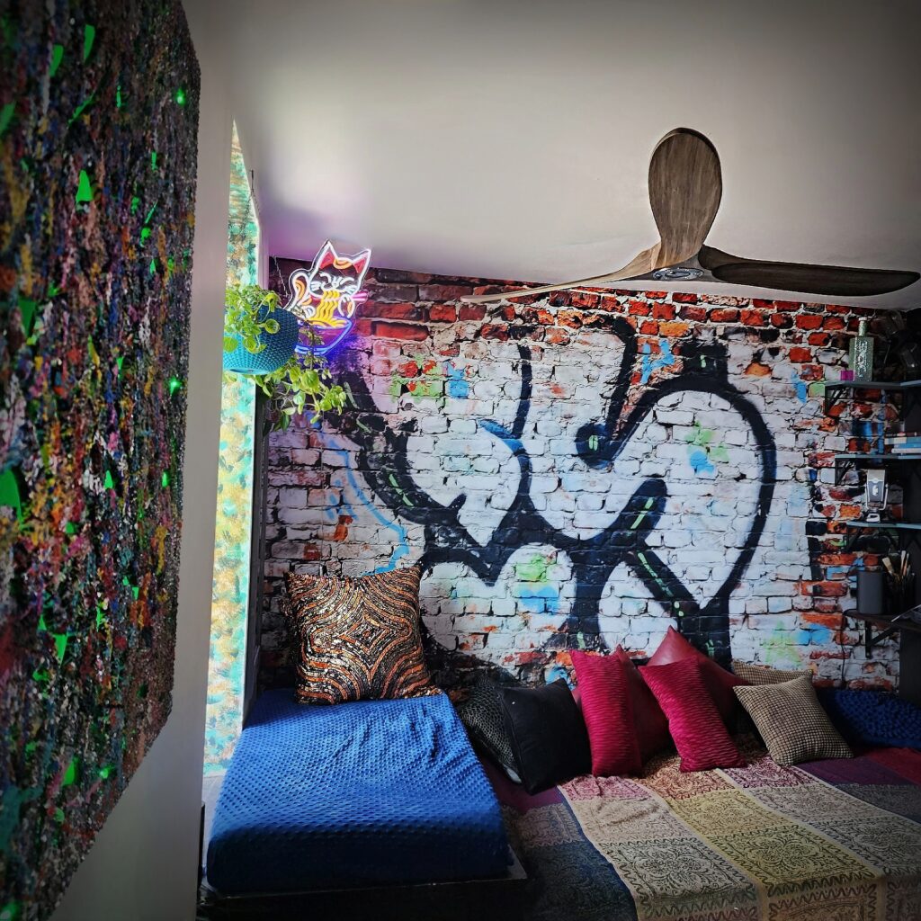 360 MAGAZINE's interior design team (Vaughn Lowery, Armon Hayes, Javier Pedroza) set designs 360 MAG podcast in The Bronx, focusing on modern Farmhouse decor.