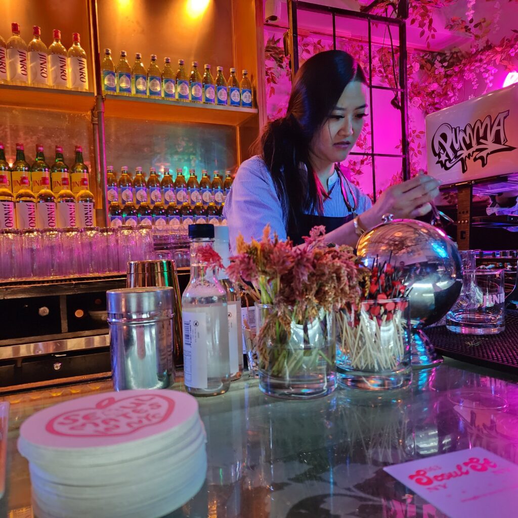 Chef Esther Choi threw an amazing reception for AAPI Heritage Month and Iron Chef announcement at Ms Yoo on the Lower East Side of Manhattan via 360 MAGAZINE. JINRO shots on deck all night in honor of K-Pop. 