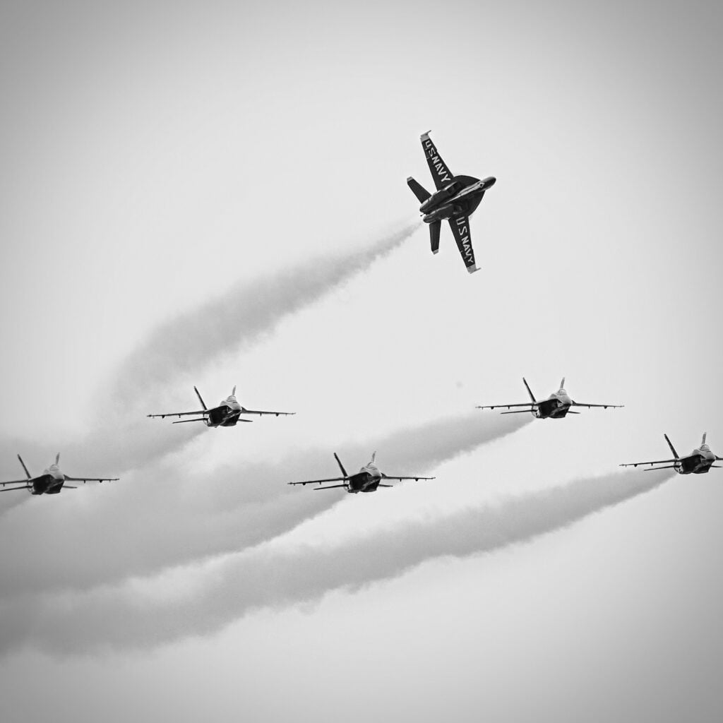 Blue Angels air show in California shot by Jeff Langlois for 360 MAGAZINE.